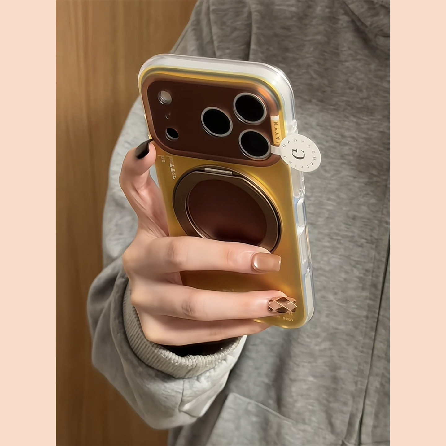 Fashion Jane's 360-colour rotation set for Apple 18 promax cell phone shell iphone 17pro, new 16 pro XVP 15 pro male and female.
