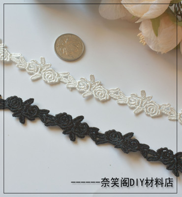 taobao agent 2.2cm蕾丝服装辅料 牛奶丝手工diy花边 婚纱礼服花边满包邮