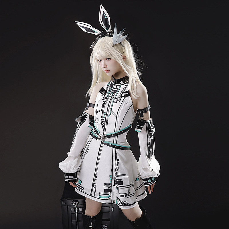Designer's Gift: Original Futuristic War Maiden Lolita Dress, Prince Outfit, Mecha Cyberpunk Set