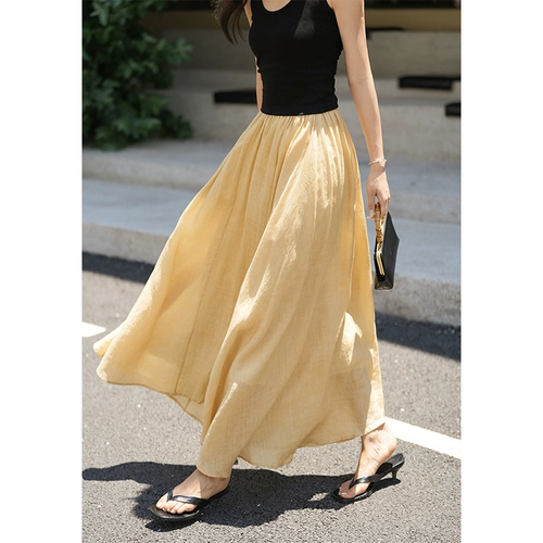 Длинная летняя юбка, яркий броский стиль, по фигуре