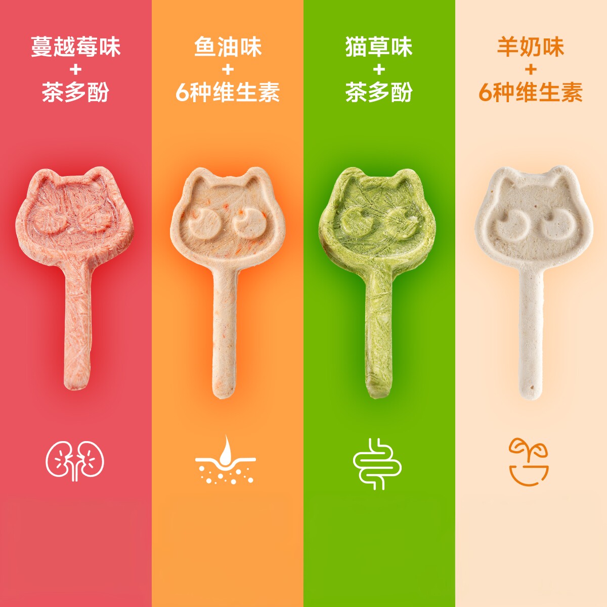 Didima Cat Snacks Сублимированные леденцы на палочке 12 Pet Nutrition Корм для кошек с клюквенной травой