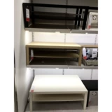 Журнальный столик IKEA Lark, белый, имитация березы, черный, 118x78, прямоугольный приставной столик, домашний закупщик