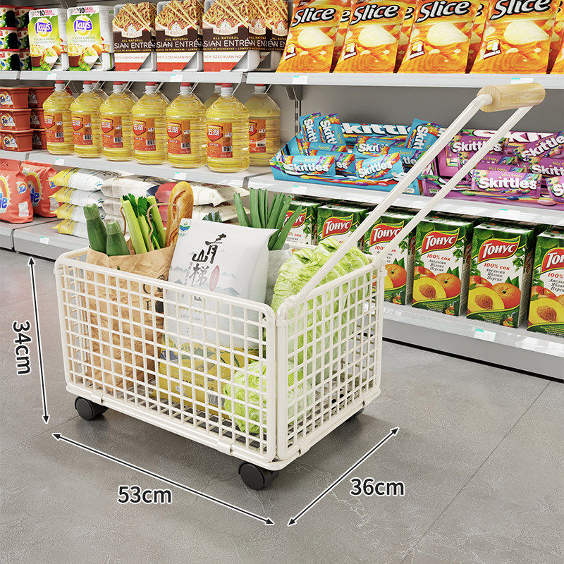 Переносная продуктовая тележка, корзина для покупок, передвижная четырехколесная тележка, бытовая складная тележка, прочная несущая тележка для хранения