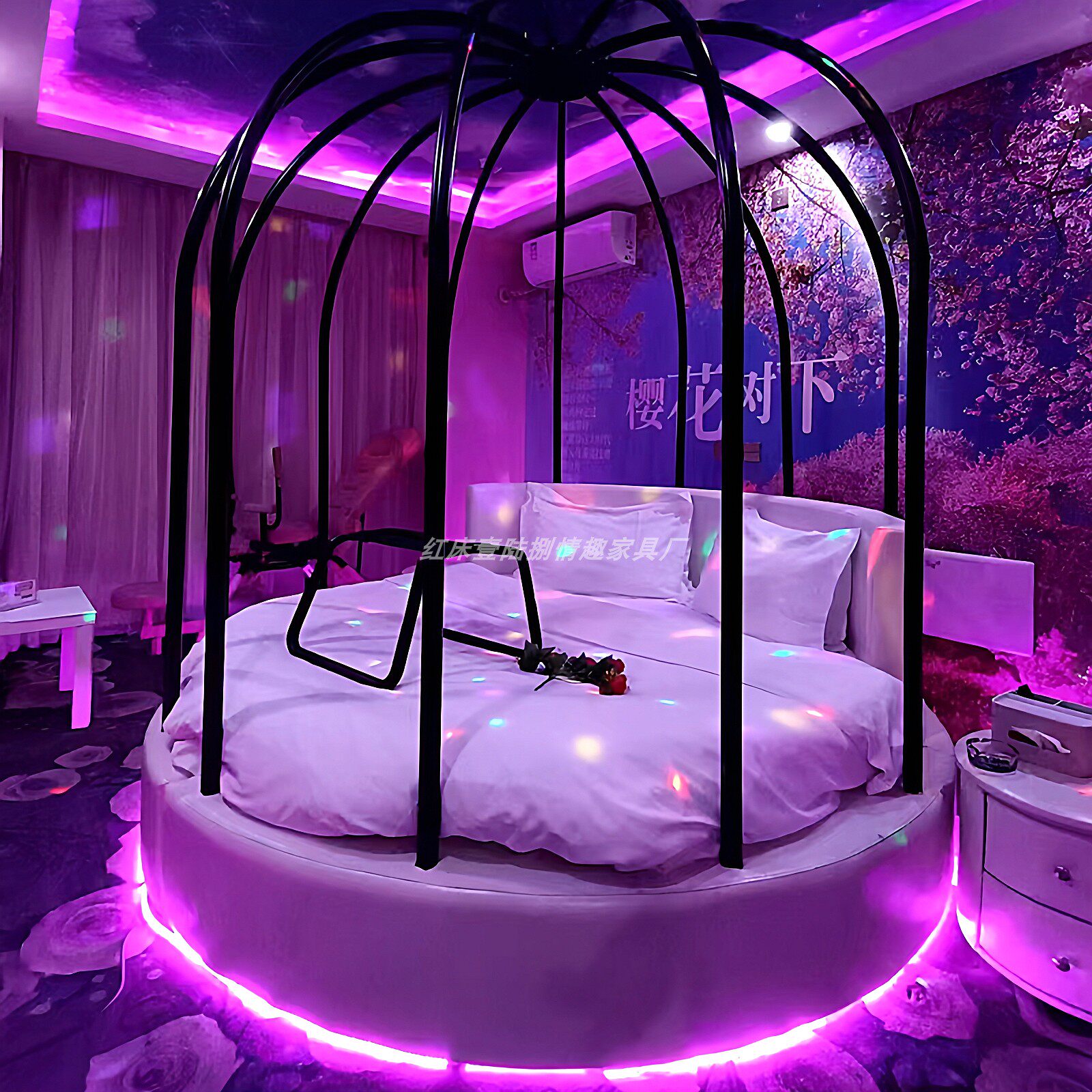 Круглая кровать в отеле Birdcage, забавная кровать, водяная кровать, мебель, кровать для проживания в семье, легкий роскошный бутик
