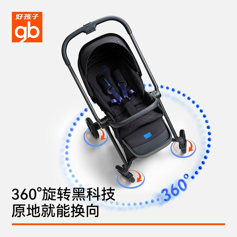 gb Goodbaby безопасная детская коляска high landscape из углеродного волокна, четырехколесная универсальная двусторонняя детская коляска swan pro