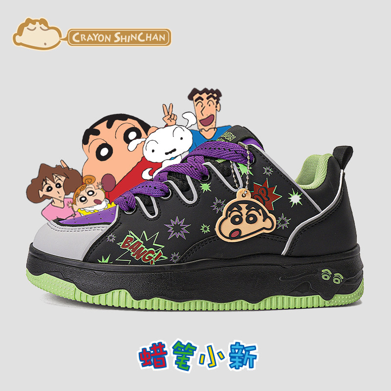 Обувь Crayon Shin-chan; мужская обувь для пар с героями мультфильмов аниме; сезон весна-лето; новая спортивная повседневная обувь на толстой подошве с увеличенным