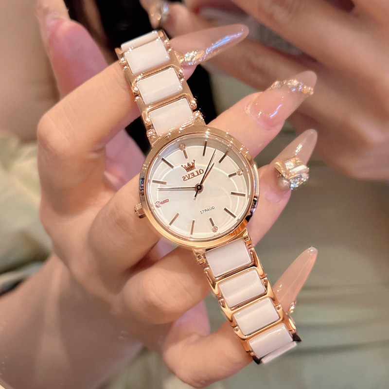 Oulishi watch женские нишевые легкие роскошные женские керамические водонепроницаемые женские часы для подруги, подарок на День святого Валентина SL5877