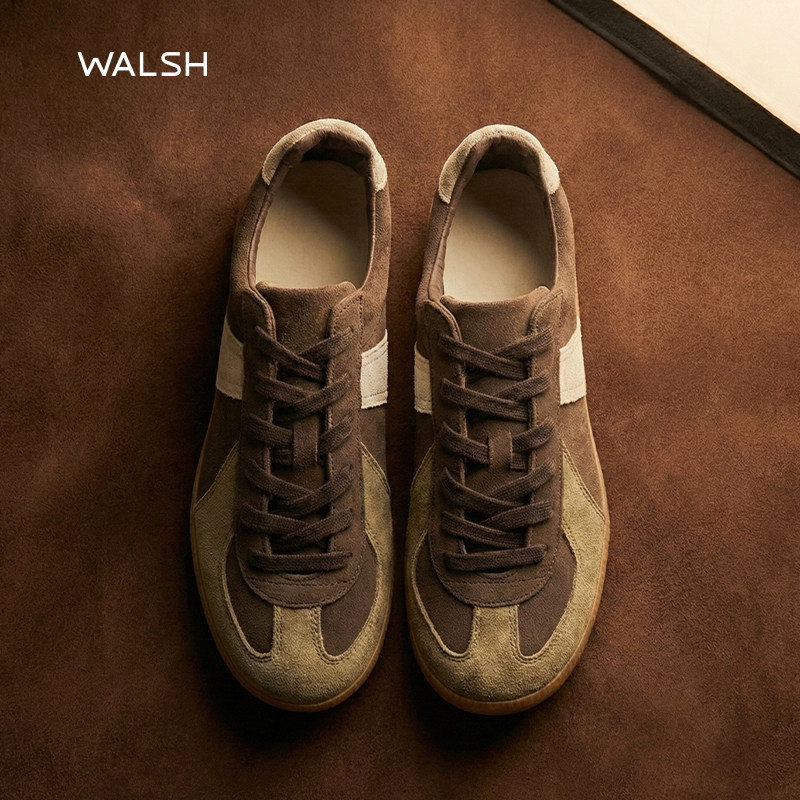 WALSH [Сунь Цянь в том же стиле] Кожаные немецкие кроссовки в стиле ретро