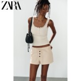 Новинка ранней осени ZARA2026, женское платье без рукавов с круглым вырезом...