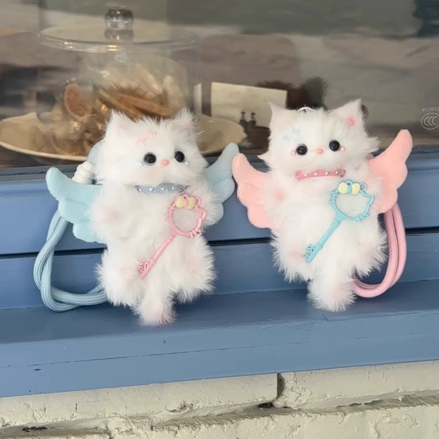 Япония SINAEEY Wish Angel Cat Плюшевый кулон Wish Cat Doll Кукла-подвеска для девочек Подарок на День рождения