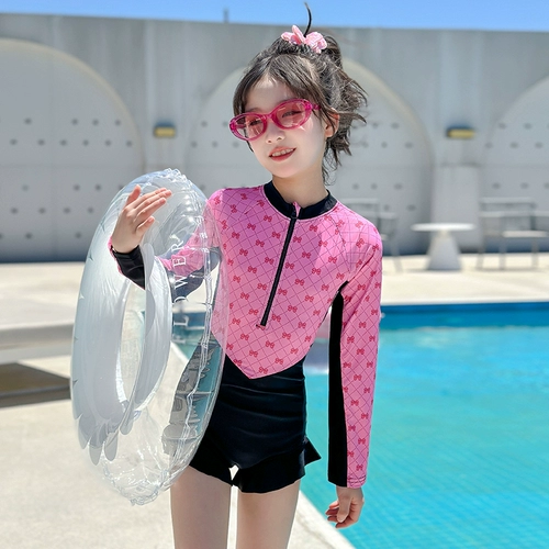 Летний купальник, детский солнцезащитный крем, лонгслив, новая коллекция, в западном стиле