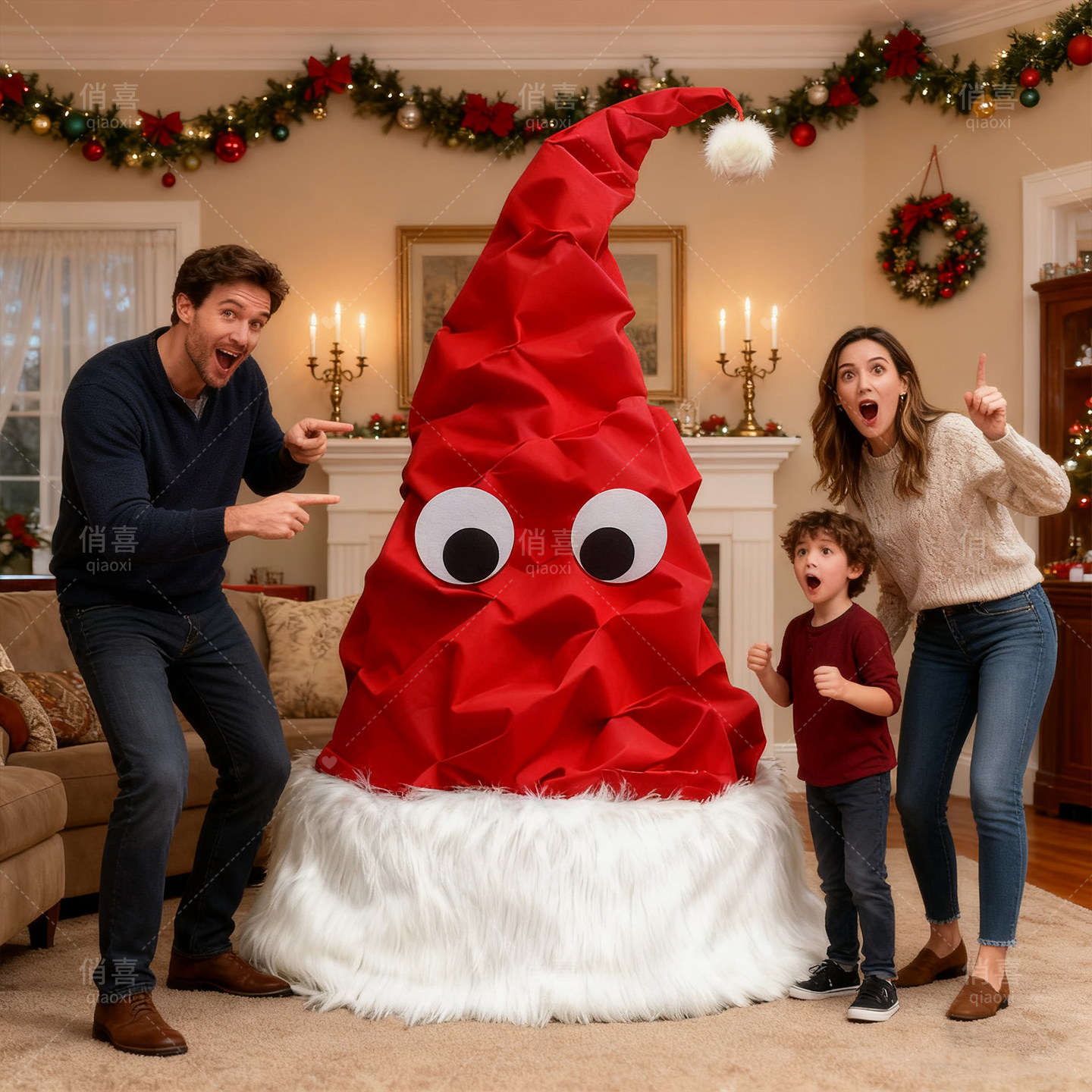 Рождественский DIY гигантский креативный головной убор с сеткой для украшения знаменитостей в реквизите для фотосессии, декорации для оформления витрины магазина