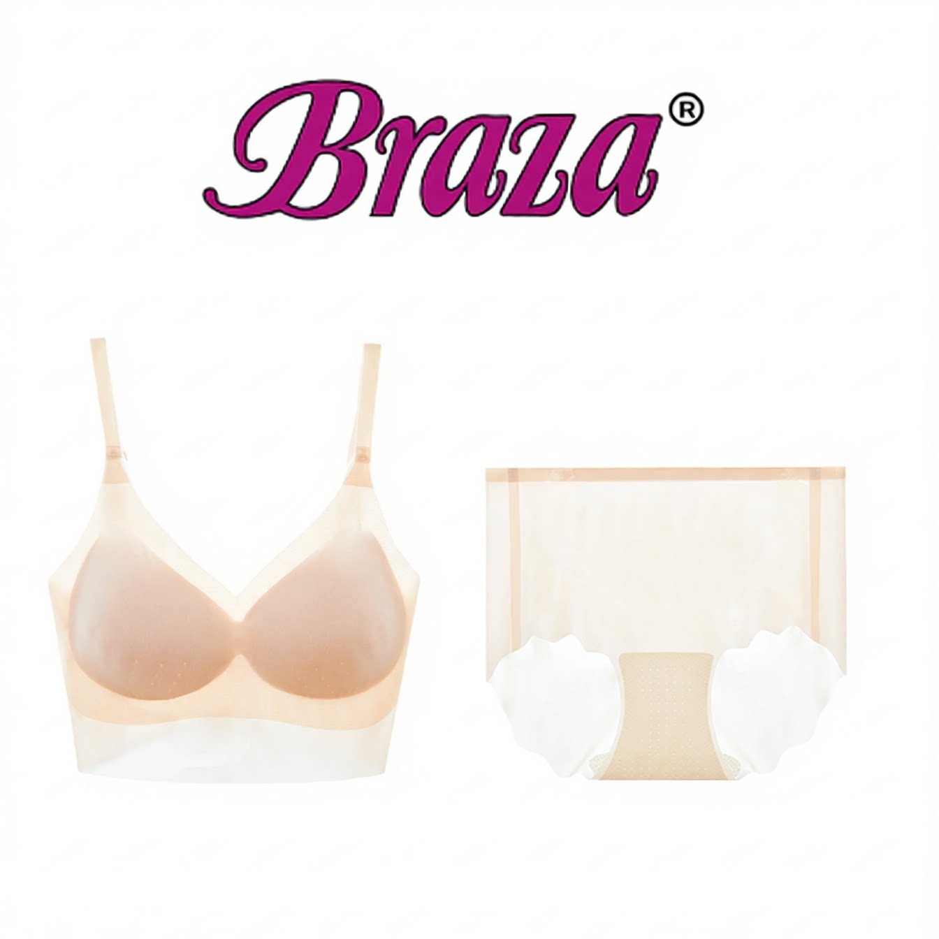 Легкий|дышащий| не оставляющий следов комплект нижнего белья BRAZA breeze, высокая эластичность, не оставляющий следов, легкий, дышащий и не душный от прыщей
