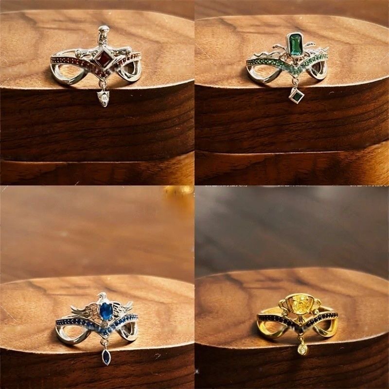 Harry Potter house rings, Universal Studios movie merchandise...