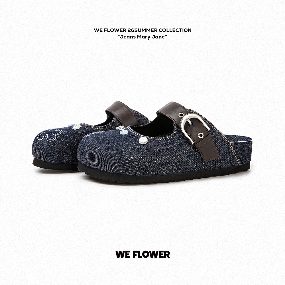 Джинсовые туфли Mary Jane Birkenstock от Han Yutong в том же стиле, что и наши цветочные туфли Mary Jane Birkenstock, женские летние новые шлепанцы new Muller