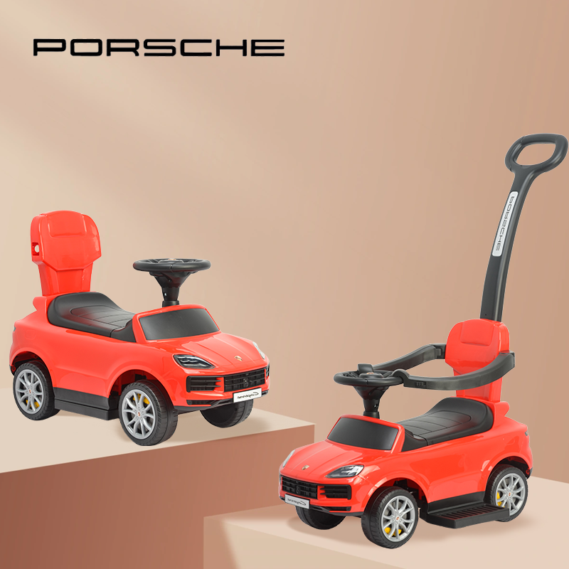 Детская крутящаяся машинка Porsche, детский самокат йо-йо с ручным приводом, детский четырехколесный самокат, подарок для ребенка