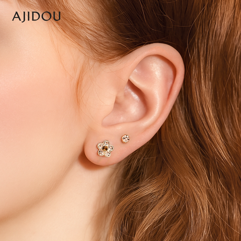 AJIDOU Серьги Ajidou женские комбинированные серьги простые серьги wild S925 серебряная игла легкая роскошная ушная кость украшения для ногтей