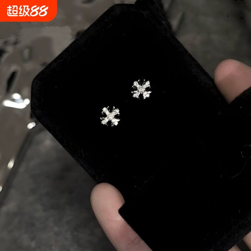 Кроксин подходит для серебряной иглы 925 пробы с полным бриллиантовым крестом, посеребренных пар 925 пробы для мужчин и женщин, классических простых сережек в стиле ретро