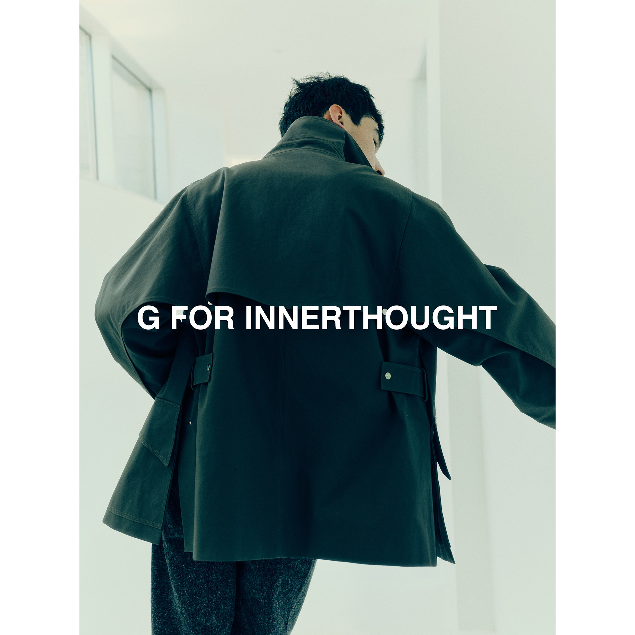 G FOR INNERTHOUGHT, непромокаемый плащ, пальто-ветровка, мужская осенняя куртка с воротником-стойкой, новая японская британская