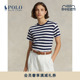 Ralph Lauren Womens Classic Striped Cotton Jersey Round Neck T-Shirt RL23953