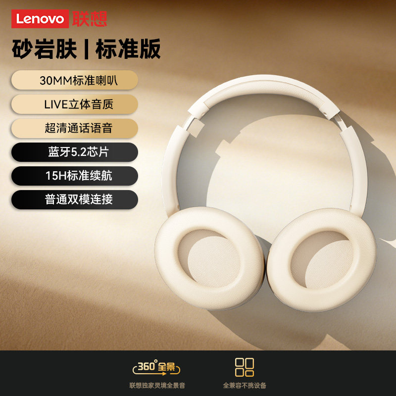 Гарнитура Lenovo headset Bluetooth headset 2026 - новый беспроводной диапазон с шумоподавлением...