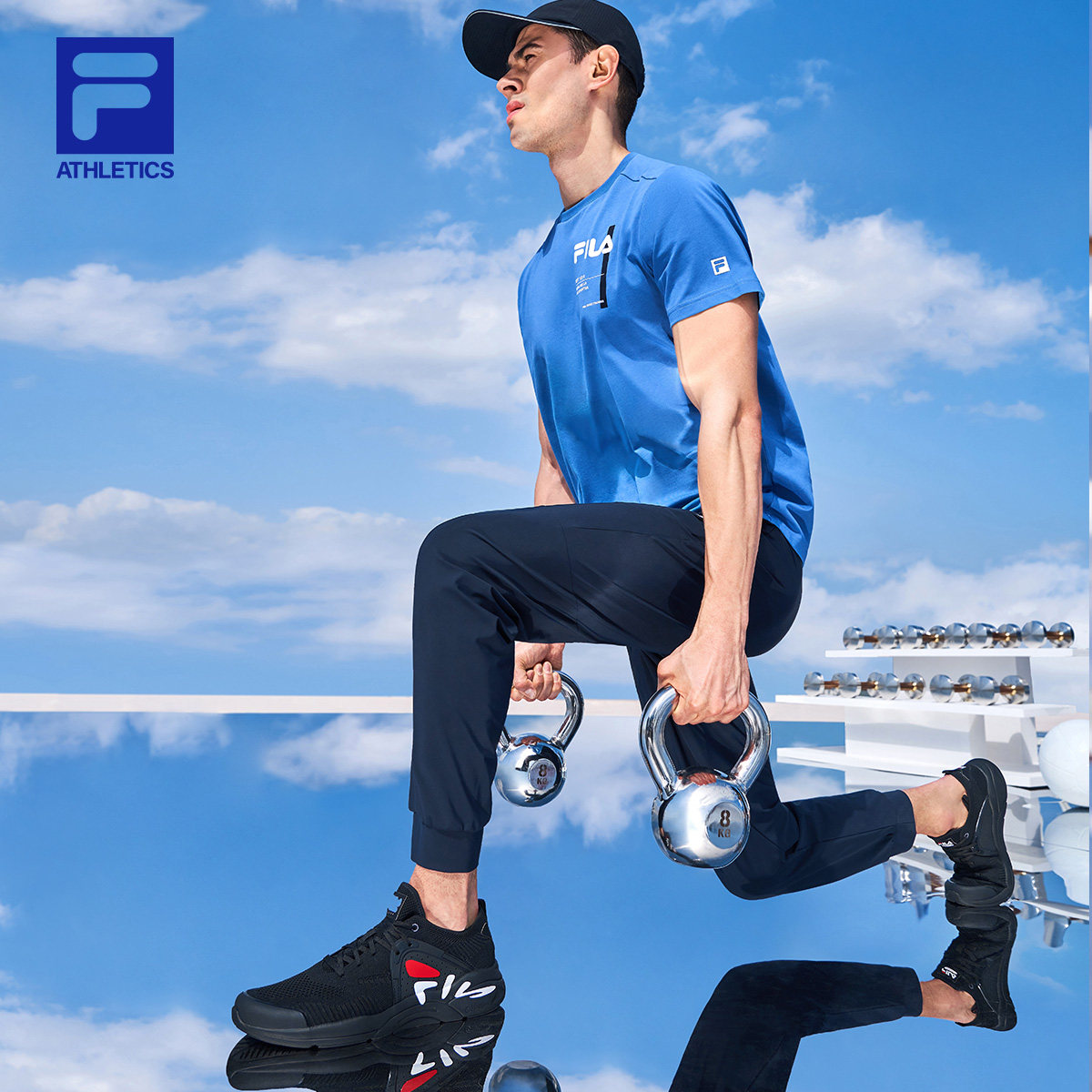 Официальная мужская спортивная обувь FILA; обувь для фитнеса; дышащие повседневные легкие кроссовки для бега; черные универсальные кроссовки для тренировок