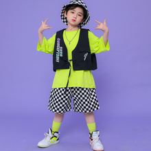 Street dance children's trendy clothing, cool and handsome boy hiphop children's clothing, explosive street trend brand hip-hop performance clothing, female June 1st performance clothing