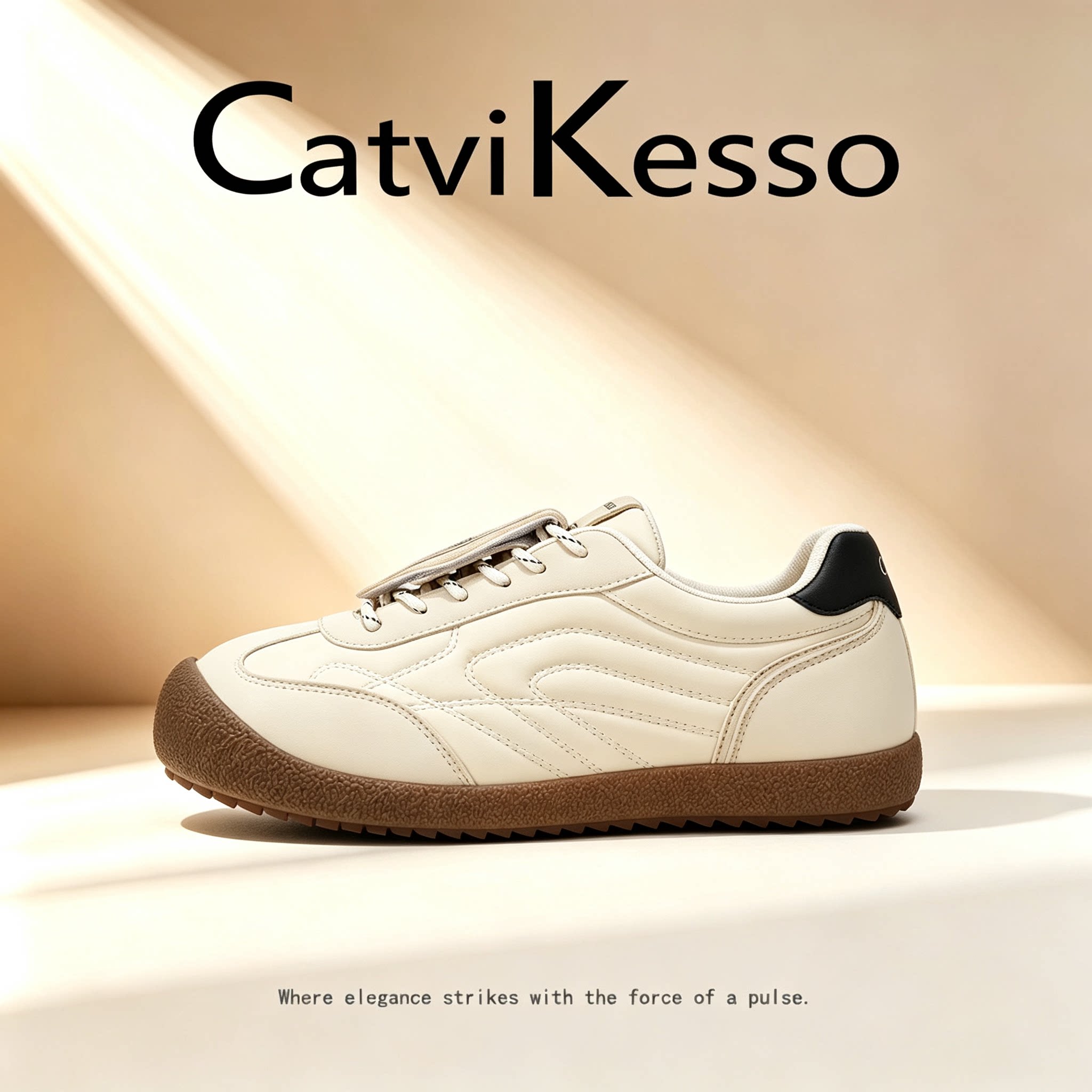 【Гладкая и простая】 Немецкая спортивная обувь CatviKesso, мужская обувь в стиле ретро, осенняя повседневная легкая спортивная обувь в стиле колледжа.
