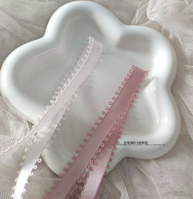 taobao agent 洞洞边纯色丝带织带DIY蝴蝶结手工饰品配件满包邮