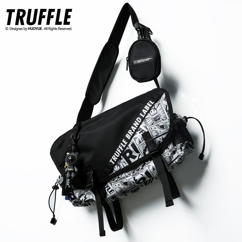 Брендовая сумка-мессенджер TRUFFLE tide на одно плечо, мужская повседневная студенческая сумка большой емкости для поездок на работу, женский уличный трендовый рюкзак