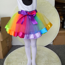 Rainbow Mesh Dance Skirt Half Skirt Rainbow Mesh Dance Skirt Half Skirt