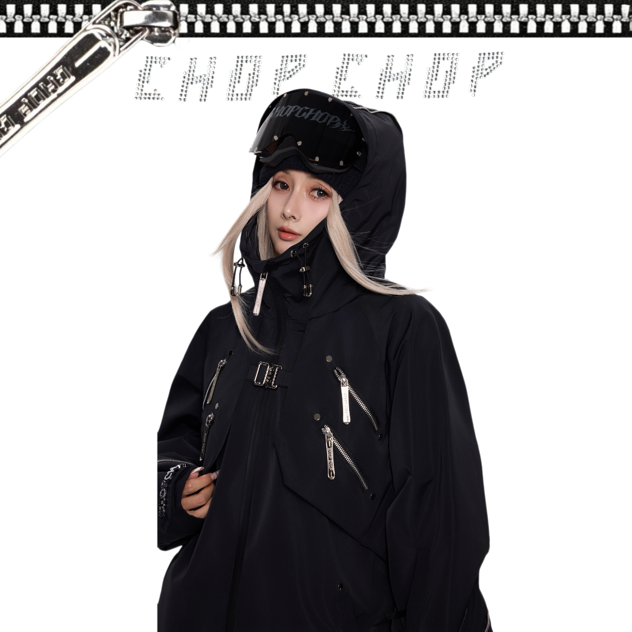 27 Новый продукт CHOPCHOP 【Night Blade】 3-литровый лыжный костюм для тяжелой промышленности с полной компрессией из резины и бархата для сохранения тепла и простора для мужчин и женщин