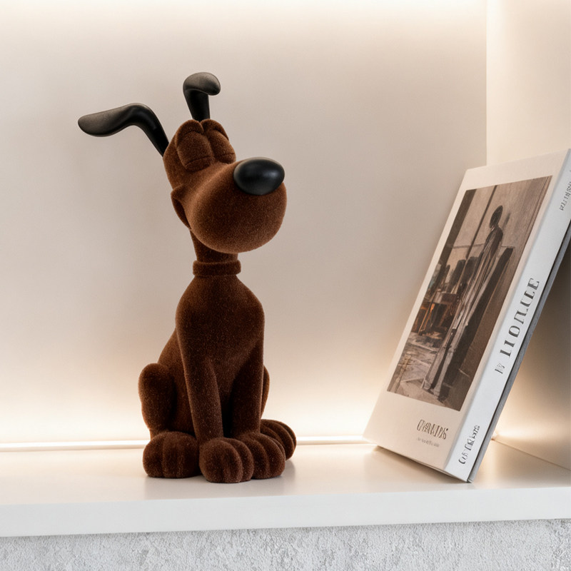 Wangcai puppy dog украшение для гостиной, крыльца, ТВ-шкафа, роскошная ниша высокого класса, художественное украшение для кукол