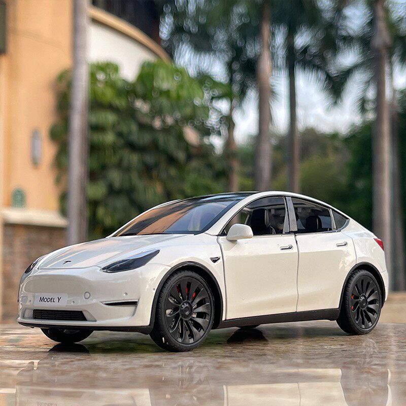 1:24 Модель автомобиля Tesla ModelY из сплава, модель игрушечного автомобиля, детская модель игрушечного автомобиля, подарок для мальчика