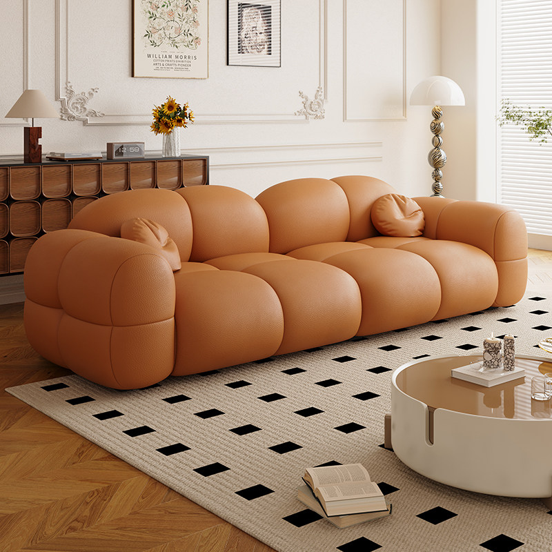 Государственная субсидия Slandi French cream style cat scratch кожаный диван-желе в стиле кошачьих царапин для гостиной, дома, квартиры, встроенный диван