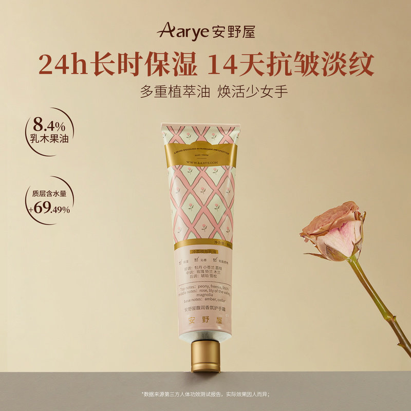 Крем для рук Anoya Cold с ароматом личи и розы Blooming Hand Cream Увлажняющий с увлажняющим ароматом 60 г