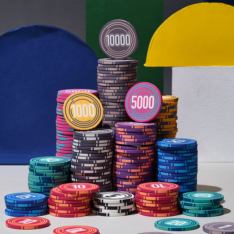 Высококачественные керамические фишки для Техасского Холдема POKERABOVE с номиналом Фишки (круг с номиналом)