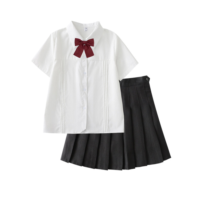Подлинная выпускная форма JK uniform с короткими рукавами, однотонная рубашка в складку organ, женский костюм, летняя плиссированная юбка в стиле колледжа, полный комплект