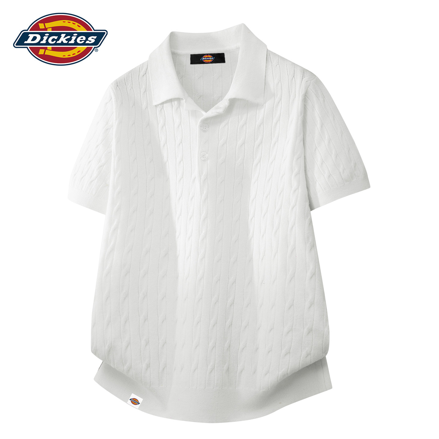 Dickies, текстурная рубашка поло в стиле Old money с короткими рукавами, коллекция 2026 года, летний свободный повседневный топ для пригородных поездок