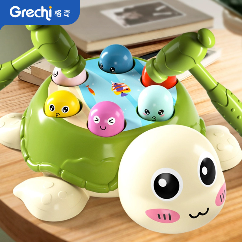 Geqi Gopher / детские игрушки от 1 до 3 лет, 2 развивающие игрушки для младенцев, игровая приставка для детей раннего возраста, счастливая перкуссия 0
