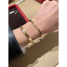 Cartier / Cartier Классический браслет любви 18K розовый золотой узкий браслет без бриллиантов