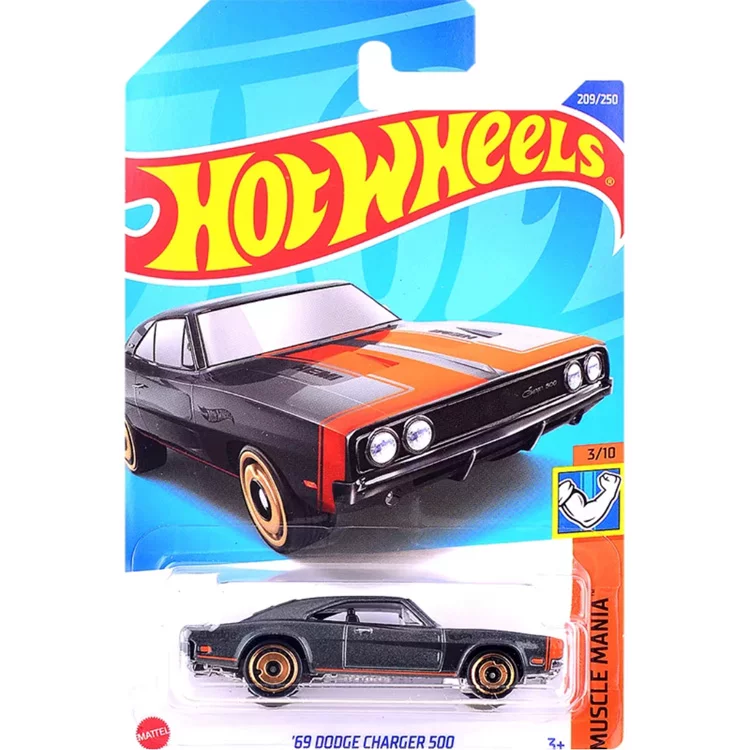 2022 Hot Wheels № 209 Dodge Charger Charger 500 темно-серый NASCAR NASCAR