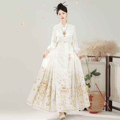 taobao agent 原创流萤盏汉服改良新中式长袖上衣马面裙套装日常国风汉元素春秋
