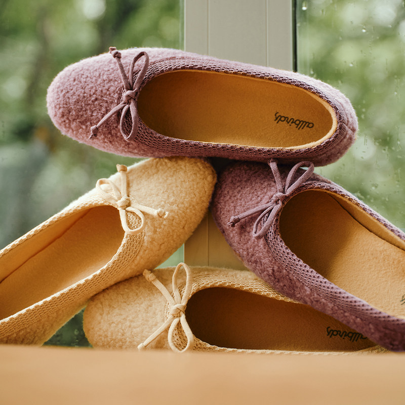 Плюшевые туфли Allbirds от Dong Jie в том же стиле, что и балетки Solo Fluff, новые осенне-зимние балетки из смеси шерсти