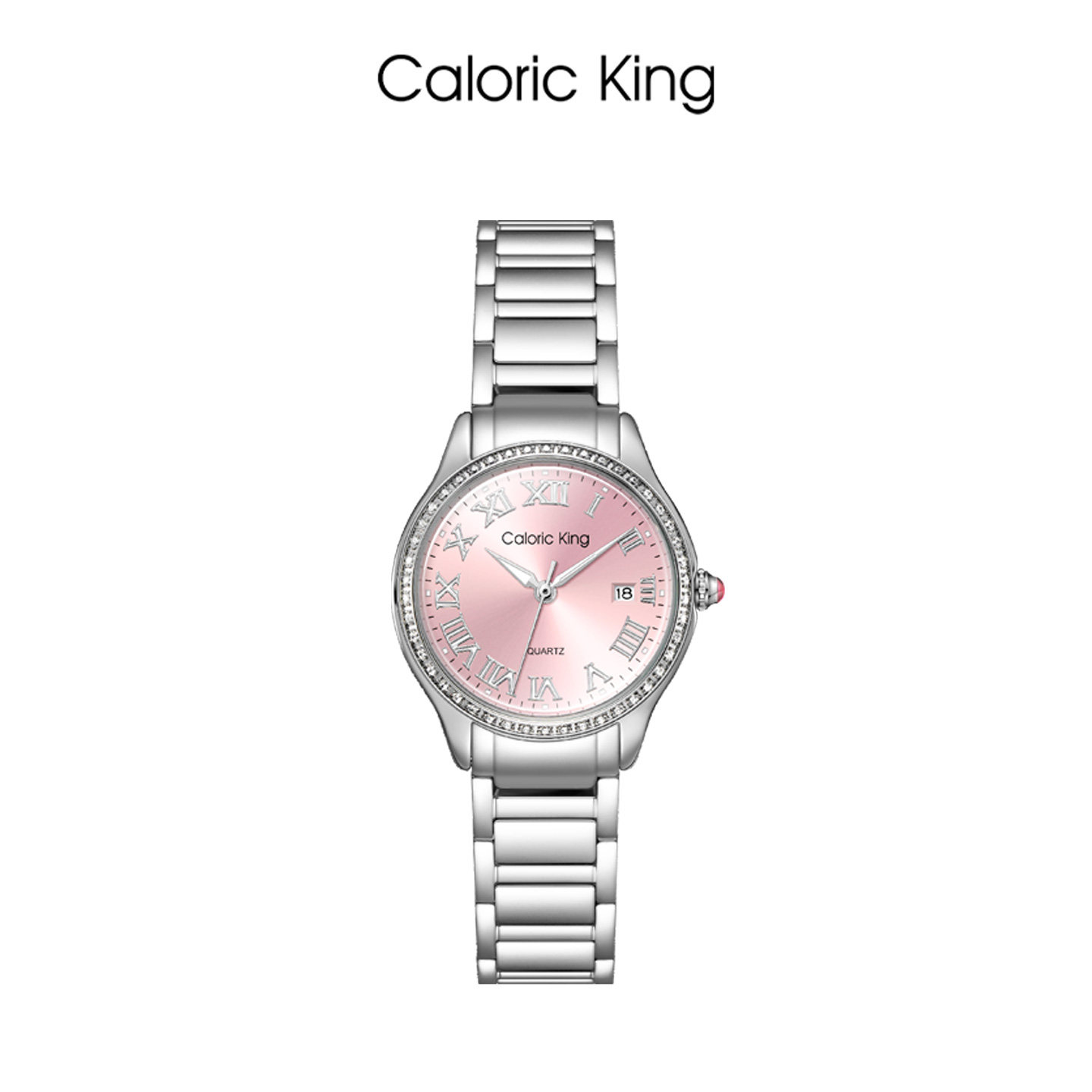 Caloric King Classic* Розовые часы красоты с люминесцентными стрелками Для женщин, модные маленькие круглые часы, женские часы