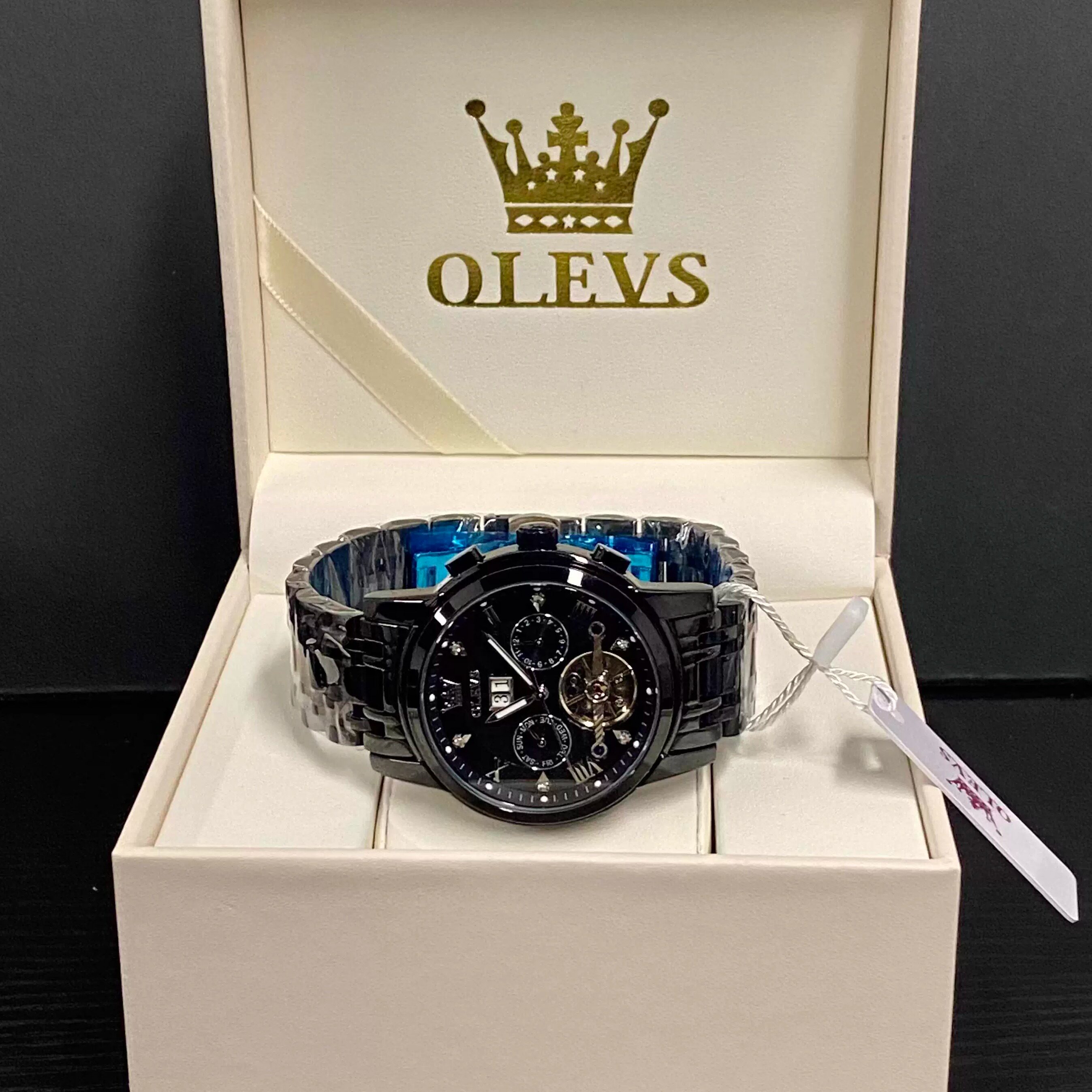 Oulishi 2026 новые мужские автоматические механические часы Black Knight watch официальные аутентичные мужские часы в подарок бойфренду