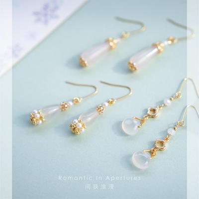 taobao agent R.I.A原创『白石』玛瑙耳坠bjd1/3sgdr16女娃用汉服古风配饰X169