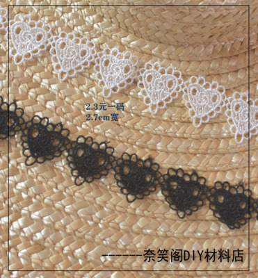 taobao agent 2.7cm蕾丝服装辅料 牛奶丝手工diy花边 婚纱礼服花边满包邮