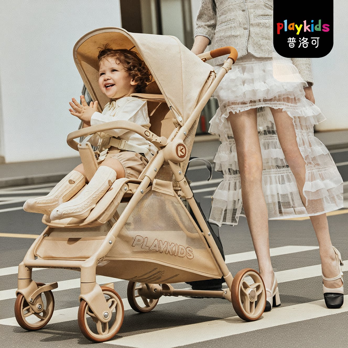 карманная коляска playkids Prokids K5, которая может сидеть и лежать, коллекция playkids, застегивающаяся на одну пуговицу, легкая складная детская коляска