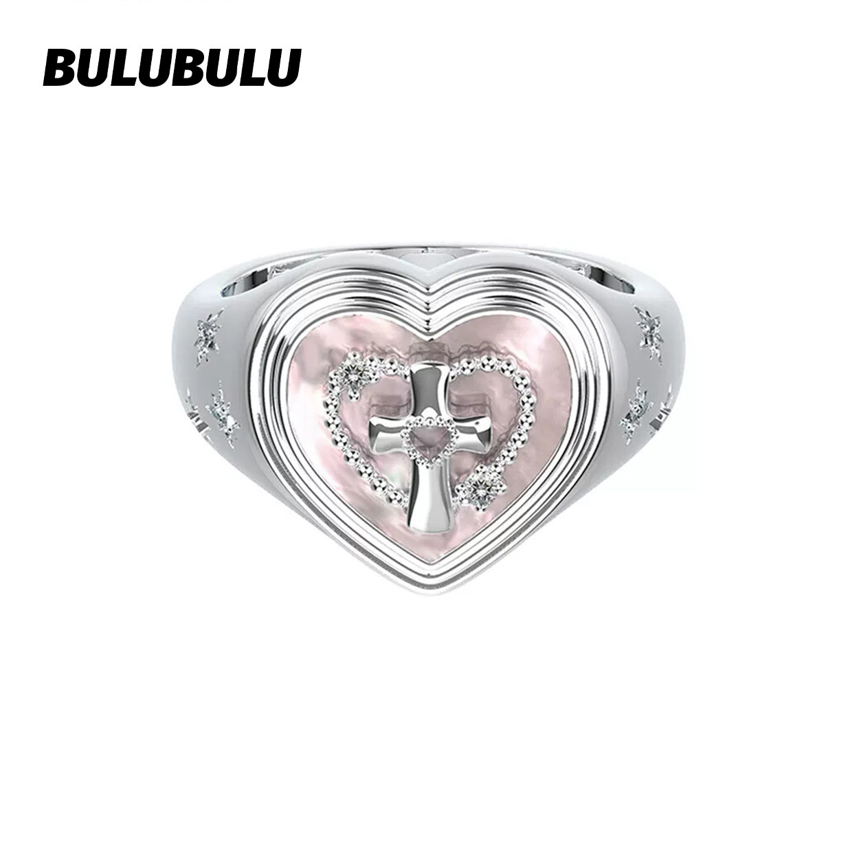 Серия BULUBULU Destiny оригинальное кольцо с розовым крестом Love Ring Женское дизайнерское ювелирное изделие нишевого дизайна, кольцо на указательный палец